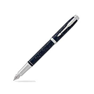PARKER IM Fountain Pen"Midnight Astral", Chrome trims, fine Nib - Giftbox