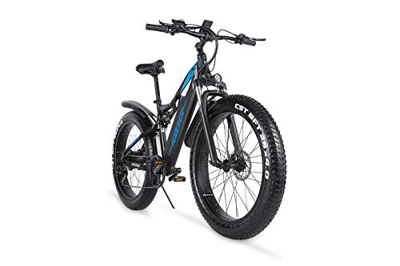VOZCVOX Bicicleta Eléctrica MX03 con Batería de Litio 48V 17Ah, Motor 1000W,Shimano 7 Velocidades,Doble Suspensión