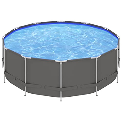 FAMIROSA Piscina con Estructura de Acero Antracita 457x122 cm-52,65KG