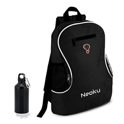 NEOKU Mochila mujer y hombre casual 20L con botella de aluminio de 400 ml del mismo color incluida - Mochila pequeña mujer y hombre - Bolso mochila mu características
