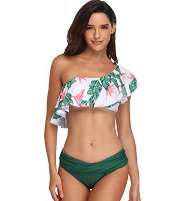 Conjunto Bikini Triangulo Bandeau Volantes Bikinis con Relleno Mujer Niña Bañador Push Up Dos Piezas Natacion Trajes de Baño Mujer Bañadores Señora Pl