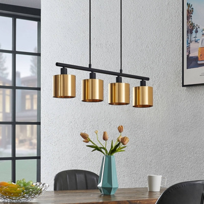 Lindby Joudy colgante, 4 luces, bronce claro