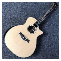 MLKJSYBA Guitarra 41" Guitarra acústica de ébano Fingerboard Gloss Finish Spilly Spruce Guitar Acústico con Descanso del Brazo (Size : 40 Inches) en oferta