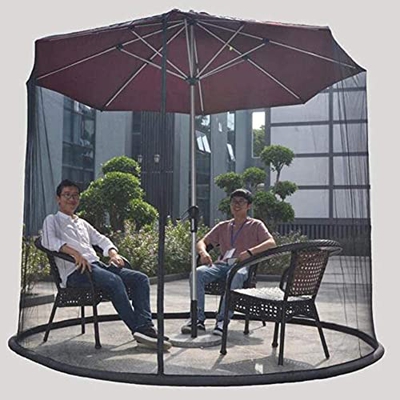 RDJSHOP Mosquitera Neta para Parasol, jardín de Mosquitos al Aire Libre, 11 pies jardín Paraguas Pantallas Parasol mosquitero Cubierta de Net Tapa Tap