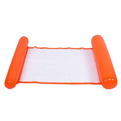 FECAMOS Silla Flotante para Piscina, Súper Flotabilidad Hamaca Flotante De Gran Capacidad De Carga para Viajes Al Aire Libre para Piscinas(Naranja)