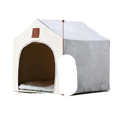 Casa de tienda plegable portátil para mascotas Casa de gato para mascotas respirable con red Casa de cama para perros pequeños para gatos de malla int