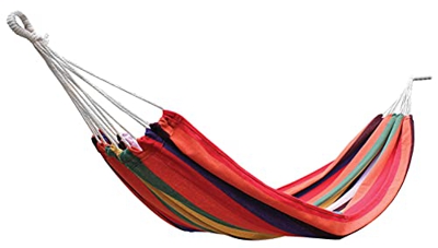 Hamaca tejida al aire libre portátil con bolsa de transporte multicolor - 280 x 80cm