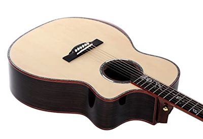 FKKLGNBDR Guitarra Spruce Sólido Guitarra Acústica 41 Pulgadas De Palisandro De Palandwood Y Lados Guitarras 6 Cuerdas Guitarra Hecha A Mano (Size : 4