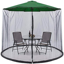 Zhongdawei Paragüero para patio, mosquiteros, sombrilla de mesa, sombrilla universal con puerta con cremallera para paraguas al aire libre y mesas de  características