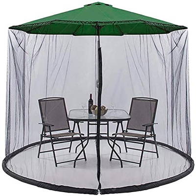 Zhongdawei Paragüero para patio, mosquiteros, sombrilla de mesa, sombrilla universal con puerta con cremallera para paraguas al aire libre y mesas de 