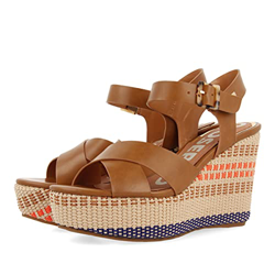 Sandalias marrones de cuña para mujer FRANNIE características