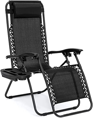 Twin Peaks Sports - Sillón reclinable Plegable Gravedad Cero para Exteriores, Estructura de Acero Resistente con Tela Transpirable - Tumbona de jardín