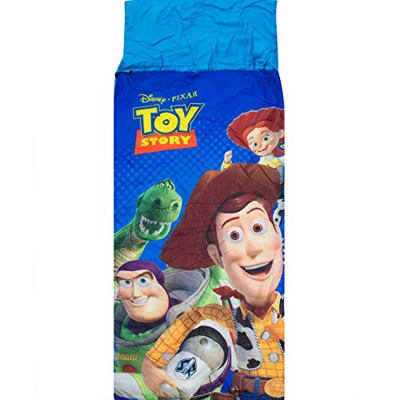 Toy Story - Saco de dormir (140 x 70 cm, 100% poliéster), color azul