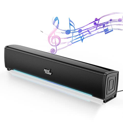 REDSTORM Altavoces PC, [Regalos Navidad] Mini Barra de Sonido TV USB Lineales Iluminados, Altavoces Ordenador Sobremesa Portatil para PC, Móvil, Table en oferta