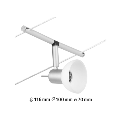 Paulmann Wire Sheela foco de luz sobre cable cromo