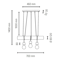 Envolight Terra colgante madera oscura 3 luces precio
