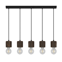 Envolight Terra colgante, pino oscuro, 5 luces características