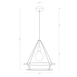 Envolight Open lámpara colgante, angular características