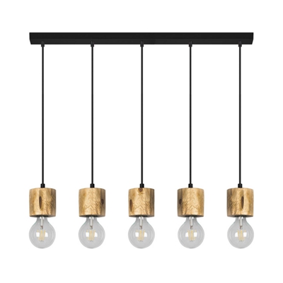 Envolight Terra colgante, pino claro, 5 luces