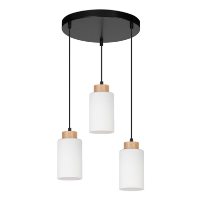 Envolight Talia roble/blanco, 3 luces redonda