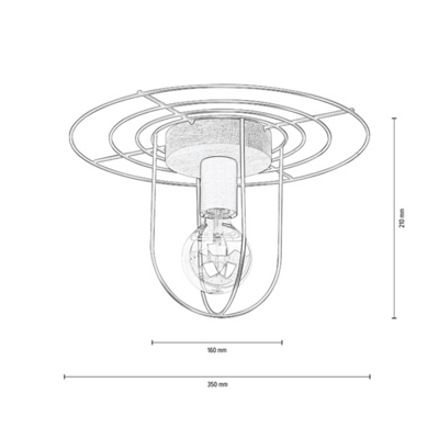 Envolight Bridge plafón, pantalla metal, 1 luz