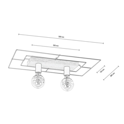 Envolight Bridge plafón, 2 luces, rectangular precio