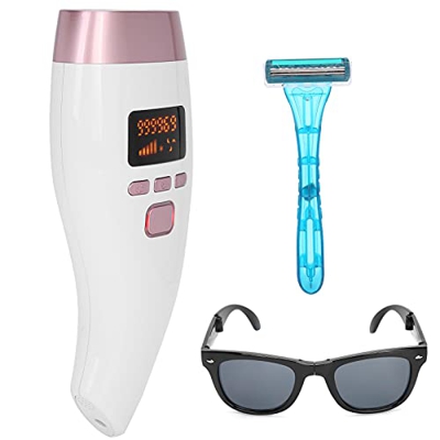 Dispositivo de depilación con refrigeración por hielo, máquina de depilación permanente segura y confiable con 5 niveles de intensidad de luz para muj