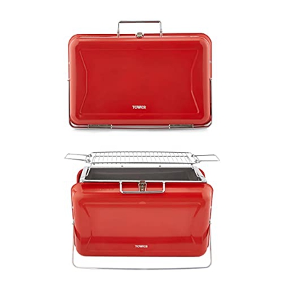 Tower, Red Stealth T978516RED - Maletín portátil para barbacoa con asa de transporte