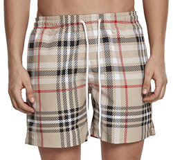 Urban Classics Check Swim Shorts Bañador, Multicolor (Starfish/White 02058), XXXX-Large para Hombre características
