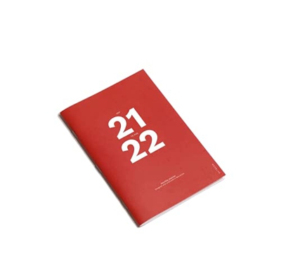 Octàgon Design Planificador mensual (Sept21 a Ago22) Simil. A5, Rojo, PL1165.22