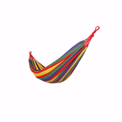 U-K 1 hamaca portátil para exteriores, jardín, deportes, hogar, viajes, camping, columpio de tela a rayas, color rojo, 280 cm x 80 cm, duradera