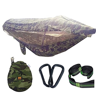 OWZSAN Hamaca Colgante Hamaca de Camping al Aire Libre con Red Removible Liviana y Fácil de Transportar para Mochileros,Viajes y Engranajes de Camping
