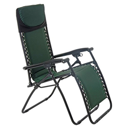 Azuma Zero Gravity-Tumbona reclinable para jardín o Patio Exterior, Color, Aleación de Acero, Acolchado Verde Oscuro, Talla única precio