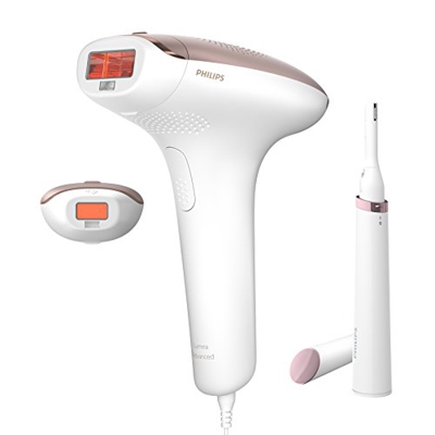 Philips Lumea BRI921/00 - Dispositivo de depilación IPL avanzado con 2 accesorios para cara y cuerpo y raso para bolígrafo facial compacto