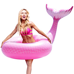 FUNOVA Cola de Sirena Hinchable colchonetas Tubo de Piscina Flotador Gigante Veraniego Inflable Juguete para Fiestas Piscina Verano Nadar Piscina Océa precio