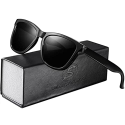 Sunmeet Gafas de Sol Polarizadas Hombre Mujere para Conducir Deportes100% Protección UV402 Gafas para Conducción(Brillante/Negro) en oferta