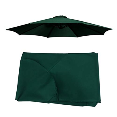 Cabilock Cubierta para sombrilla de patio de poliéster, protección UV, 8 varillas para exteriores, sombrilla de mesa, toldo de repuesto para paraguas 