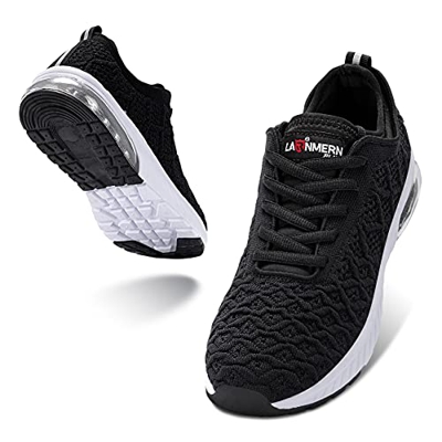 Calzados para Correr en Asfalto para Mujer Deportivos Running Zapatillas Negro 40