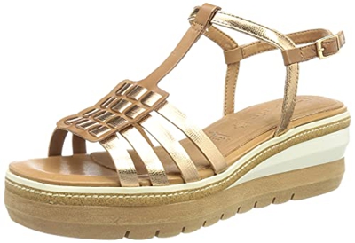 Tamaris 1-1-28309-26, Sandalia Mujer, Nut Gold, 37 EU