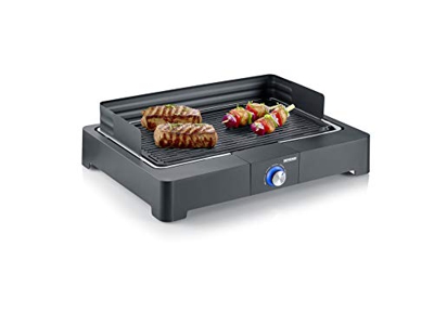 SEVERIN pg 8562 Mesa con Parrilla, Acero Inoxidable, Negro