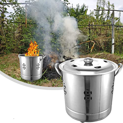Dongbin Outdoor Set with Stainless Steel Cover - for Fireplace, Patio, Garden, Incinerator Large Garden Charcoal Ignition Barrel Barbecue Burning Barr precio