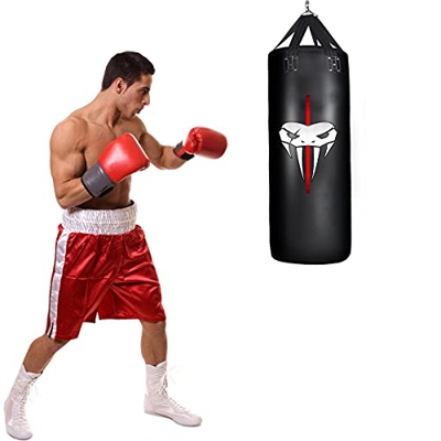 SOTF Kickboxing - Saco de Boxeo (Poliuretano), Large Cylindrical, Negro