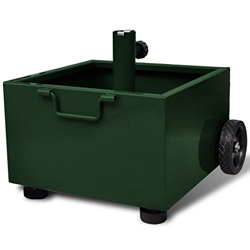 vidaXL Soporte de Parasol de Exterior con Diseño de Maceta Verde de Planta características