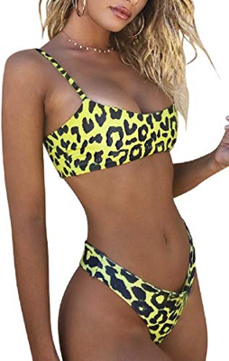 UMIPUBO Bikinis Mujer Push Up Halter Bikini Traje de baño Conjunto de Bikini de Play Acolchado Bra Tops y Braguitas Dos Piezas Bikini Sets Estampado d