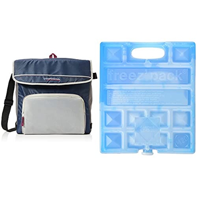 Campingaz Fold`N Cool Nevera Flexible, 30 l, Unisex, Azul Marino/Gris + M20 Acumulador Frio, Unisex, Azul, 17 x 3 x 20 cm