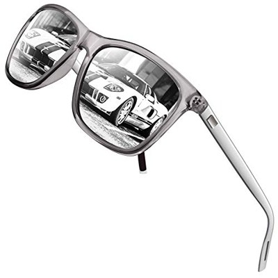 GQUEEN Gafas de sol Mujer Hombre Polarizadas Al-Mg Clásico Retro UV400 GQ33