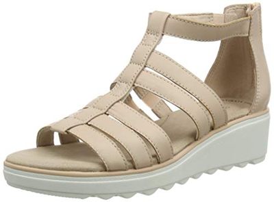 Clarks Jillian Nina, Sandalia con Pulsera Mujer, Azul (Blush Leather Blush Leather), 39 EU