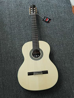 FKKLGNBDR Guitarra Guitarra acústica Hecha a Mano de 39 Pulgadas con Abeto sólido/Cuerpo+Cuerdas,guitarrías clásicas Pop Instrumentos guitarmusicos Ki