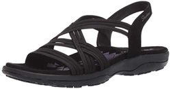 Skechers Reggae Slim Simply Stretch, Sandalia Mujer, Black, 39 EU en oferta