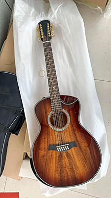 MLKJSYBA Guitarra 12 Cuerdas de Guitarra eléctrica acústica Hecha por Guitarra Popular Kit de Guitarra acústica Acero acústico Cuerda Guitarra